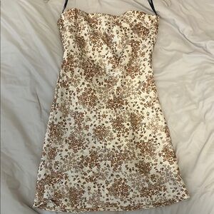 Floral Strapless Dress